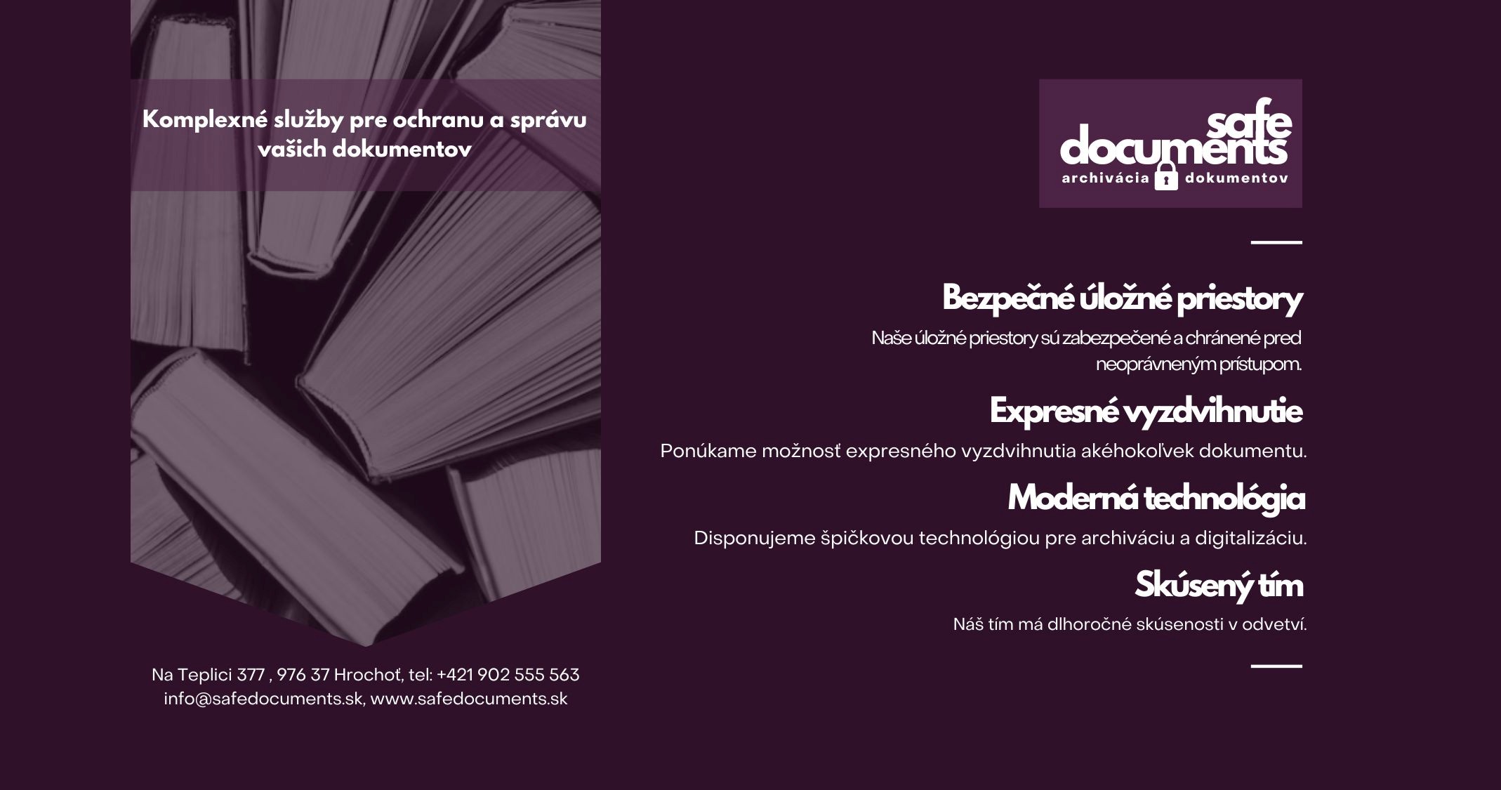Safe Documents - Archivácia dokumentov